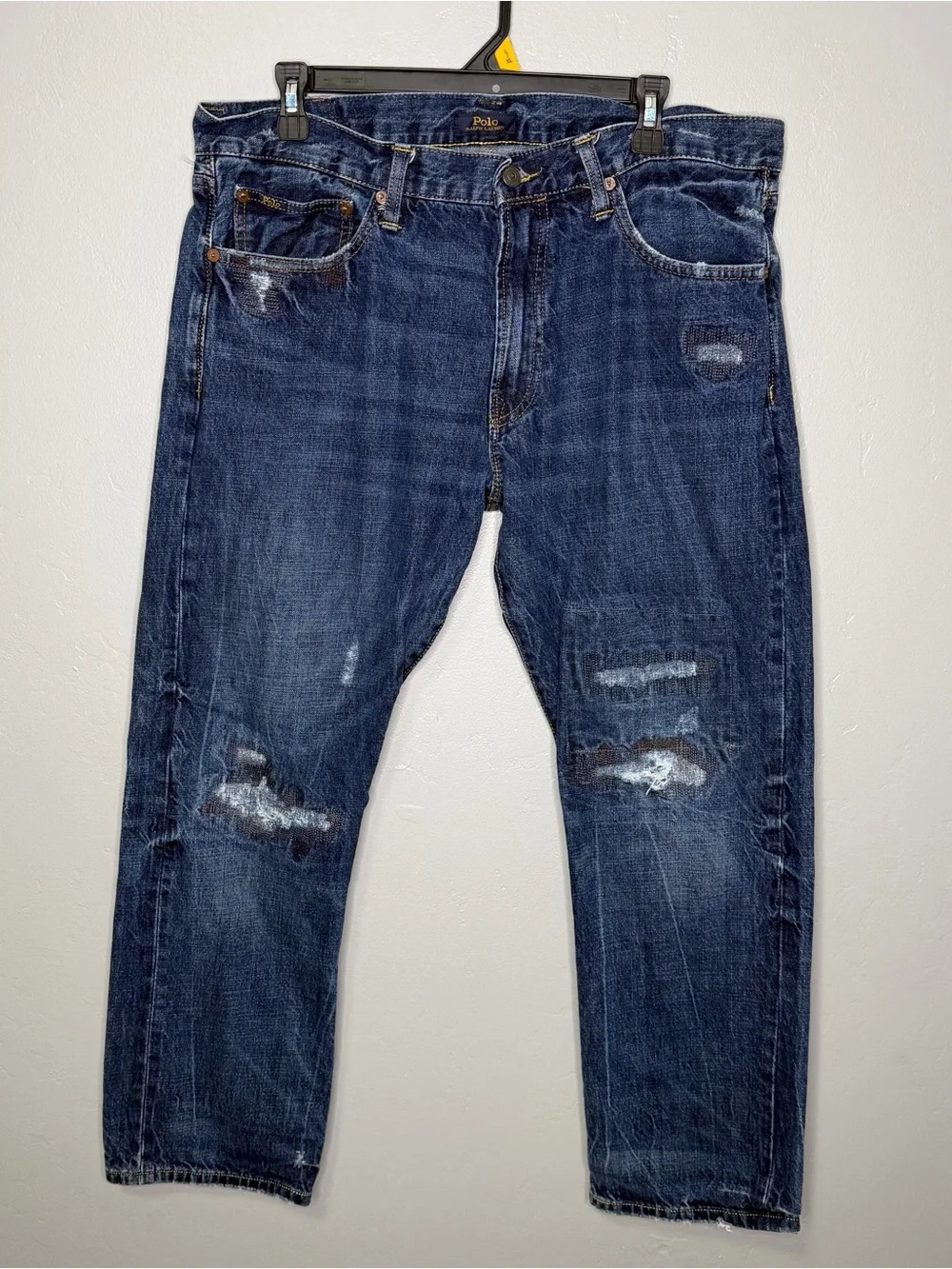 Polo Ralph Lauren Men’s Distressed Varick Slim Straight Jean TAILORED